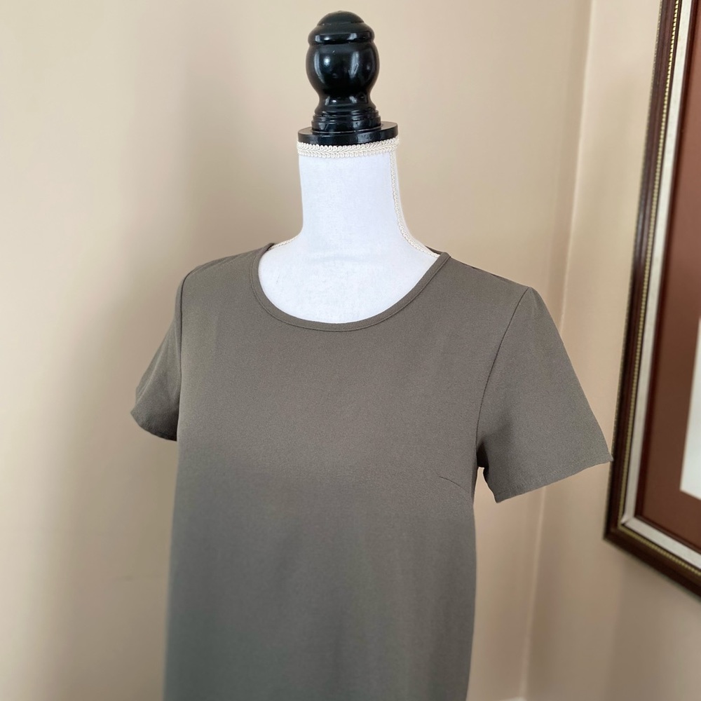 Basic Sage Shift Dress - Picture 4 of 7